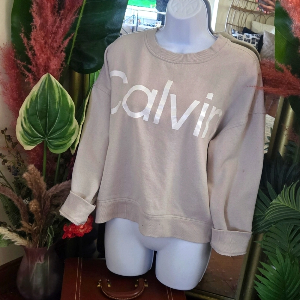 Calvin Klein CK Beige Performance Sweater